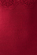 Bohdie Crochet Halter Mini Dress - Pomegranate