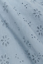 Blue Broderie Button Maxi Odessa Dress