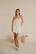 Tulia Tie Mini Dress - White
