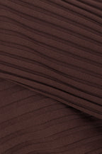 Chocolate Brown Pleated Knit Maxi Bally Dress
