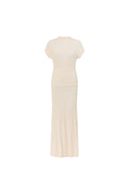 Cream Ribbed Knit Maxi Sorrento Dress