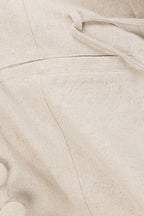 Beige Button Up Mini Alianna Dress