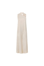 Champagne Scarf Asymmetrical Split Maxi Elise Dress