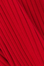 Red Rib Split Maxi Gemini Dress