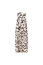 Cream Floral Fleur Lines Print Strapless Noah Dress