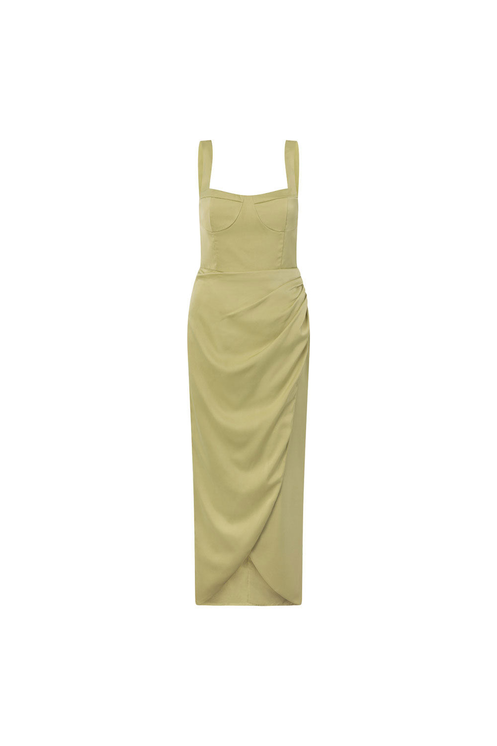 Green Split Midi Noah Midi Dress