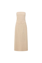 Beige Strapless Maxi Miley Dress