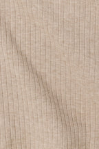 Tan Ribbed Long Sleeve Button Mini Alexia Dress