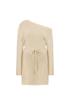 Cream Yarn Knit Long Sleeve Mini Kali Dress