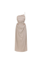 Stone Grey Backless Maxi Mahya Dress