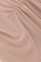 Musk Pink One Shoulder Gathered Mini Dally Dress