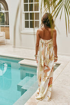 Cream Island Time Strapless Bow Maxi Anela Dress