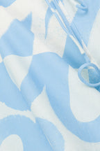 Blue Oceana Curve Bow Mini Natsuki Dress