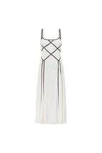 White Strappy Binding Maxi Magnolia Dress