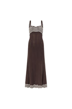 Scallop Knit Maxi Dress - Chocolate