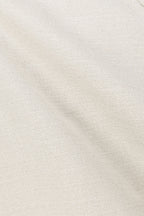 Beige Button Flared Mini Leighton Dress