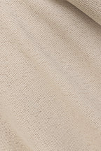 Beige High Neck Long Sleeve Fitted Maxi Simone Dress