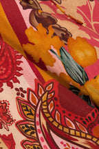 Red Floral Barocca Print Sweetheart Maxi Alessa Dress