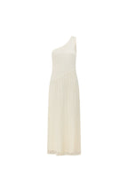 Ivory One Shoulder Bridal Maxi Ellita Dress
