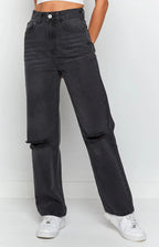 Robin Wide Leg Jeans Black Wash