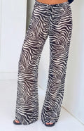 Joplin Black Sheer Zebra Print Pants - PRE ORDER