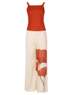 LEAR - Conjunto jacquard estampado Ginko, para invitadas de boda, fiesta y eventos de primvera y verano. MIOH es la marca que eligen las influencers de España para sus eventos, como bodas y fiestas