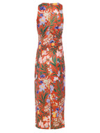 MERCUTIO FLOWERS - Vestido elástico midi floral, perfecto para invitadas de boda y fiesta spring summer. MIOH es la marca española de vestidos de fiesta mas de moda, preferida por influencers y famosas de España