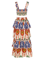 TITANIA IKAT - Conjunto Ikat multicolor, perfecto para invitadas de boda y fiesta spring summer. MIOH es la marca que eligen las influencers de España para sus eventos, como bodas y fiestas