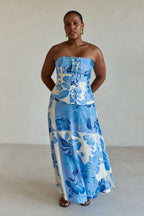 Mirae Dress - Azure Bloom