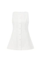 White Button Mini Graylee Dress