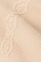 Tan Knit Short Sleeve Mini Saphira Dress