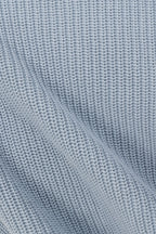 Blue Cotton Knit Draped Mini Lovina Dress