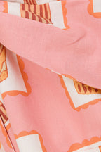 Pink Florero Print Strapless Mini Emilia Dress