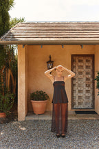 Chocolate Brown Lace Maxi Dove Dress