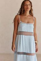 Baby Blue Panel Maxi Tarissa Dress