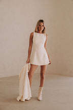 Off White Structured A Line Mini Solene Dress
