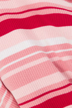Prink Stripe Ribbed Strapless Maxi Anya Dress