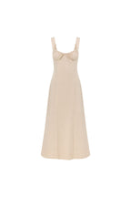 Beige Milkmaid A-Line Maxi Arlette Dress