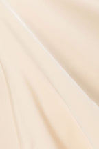 Cream Silky V Neck Cut Out Mini Via Dress