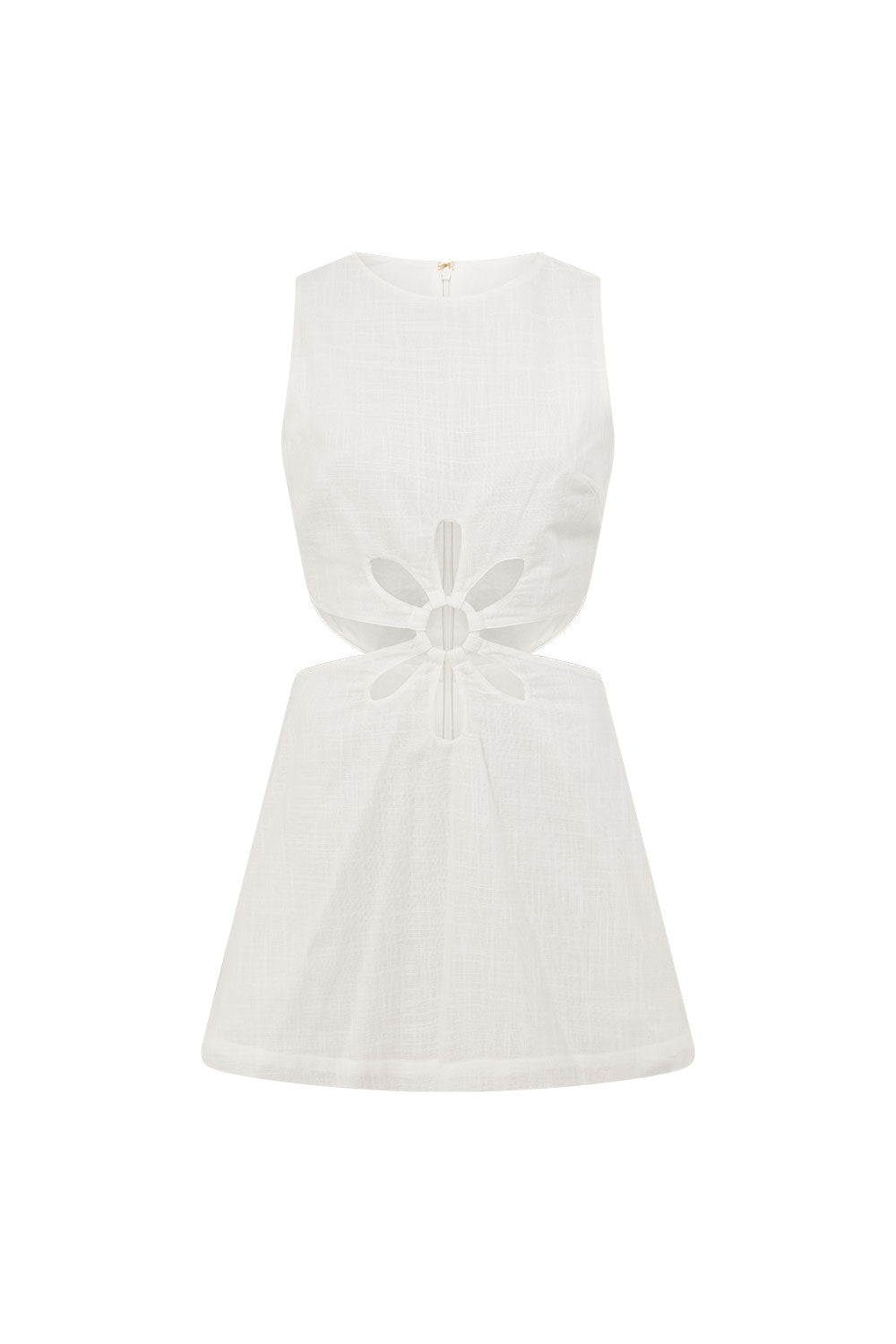 White Cut Out Mini Verana Dress