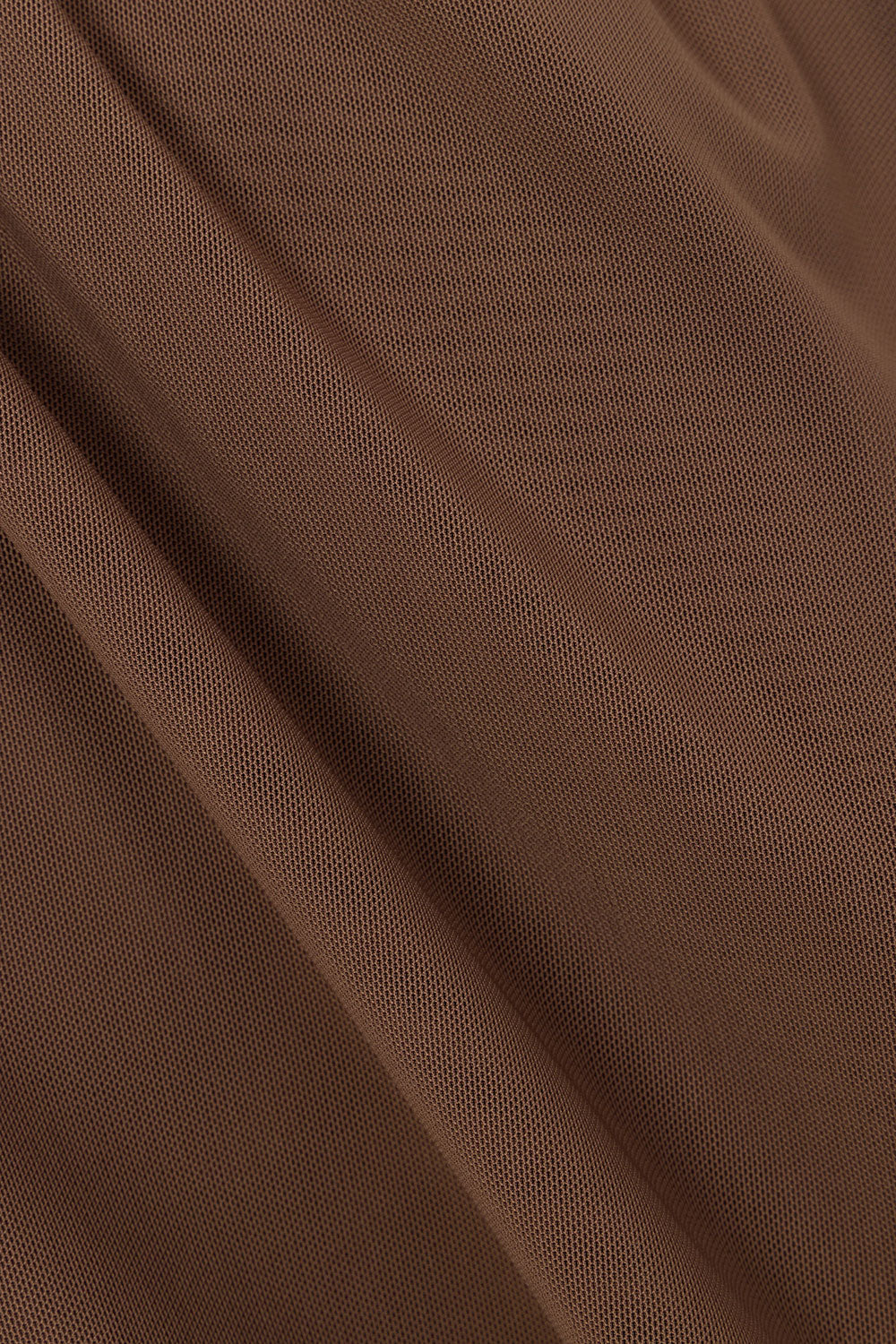Brown Gathered Mini Dally Dress