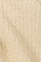 Cream Cotton Knit Shirt Mini Solara Dress