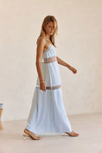 Baby Blue Panel Maxi Tarissa Dress