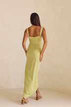 Green Split Midi Noah Midi Dress