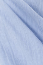 Blue Pin Tuck Pleat Maxi Ada Dress