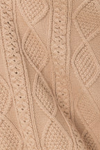 Tan Knit Long Sleeve Collar Mini Kaylan Dress