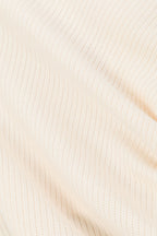 Off White Ribbed Halter Neck Mini Malayah Dress