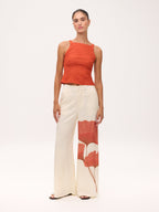 LEAR TOP - Top tirantes textura naranja, para invitadas de boda, fiesta y eventos de primvera y verano. MIOH es la marca española de vestidos de fiesta mas de moda, preferida por influencers y famosas de España