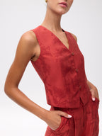 MONTESCO PANT - Pantalón pinza tela floral botánica, para invitadas de boda, fiesta y eventos de primvera y verano. MIOH es la marca que eligen las influencers de España para sus eventos, como bodas y fiestas
